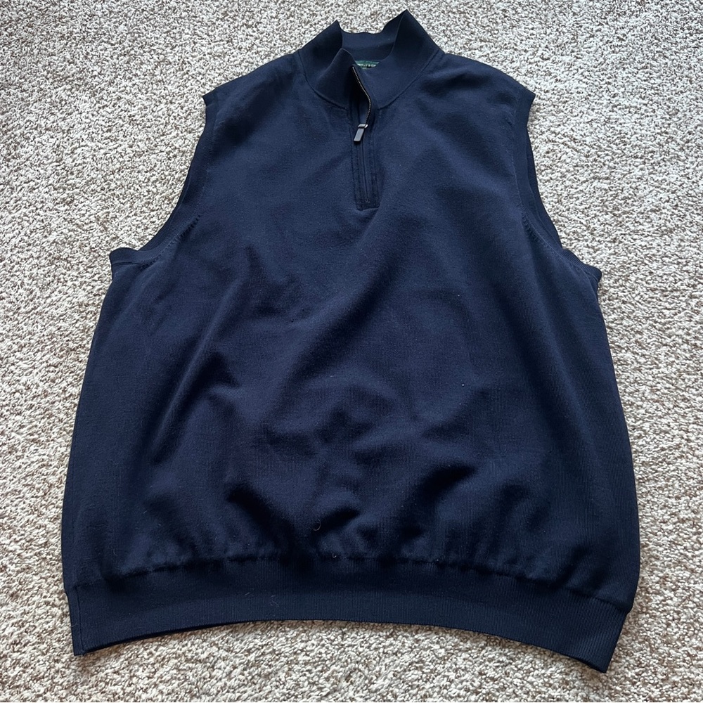 Fairway & Greene vintage wool knit golf vest XXL